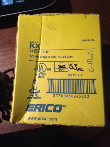 Caddy erico kx kon clip ac mc or bx to #12 thru #8 wire lot of 53 for sale