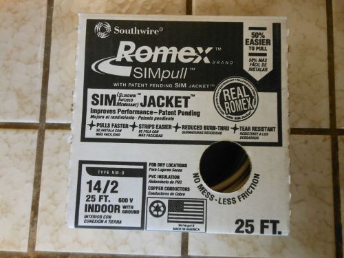 Southwire Romex SIMpull 14/2 25&#039; Indoor w/ground  600v
