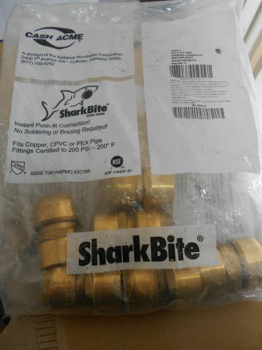 6 pcs new, sharkbite, cash acme #  u088lf  3/4 fnpt straight connector for sale
