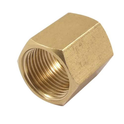 Brass 19/32&#034; x 4/5&#034; Female Threaded Hex Rod Coupling Straight Connector