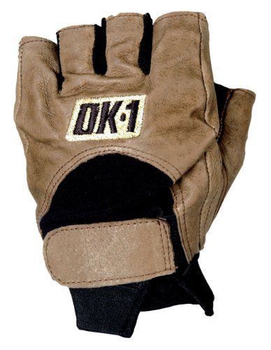OK-1 49112 Half-Finger Left Hand Glove  Chocolate  Medium