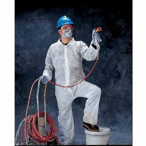 Radnor 64053101 white zipper front disposable work coveralls xl qty 25 for sale
