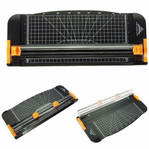 909-1 A4 Guillotine Ruler Paper Cutter Trimmer Black-Orange Plastic Cutters