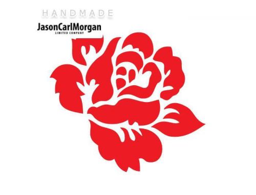 JCM® Iron On Applique Decal, English Rose Red