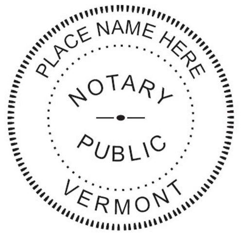 For VERMONT NEW Round Self-Inking NOTARY SEAL RUBBER STAMP