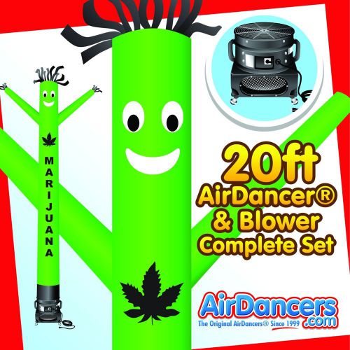Marijuana airdancer® &amp; blower 20ft dancing inflatable tube man for sale