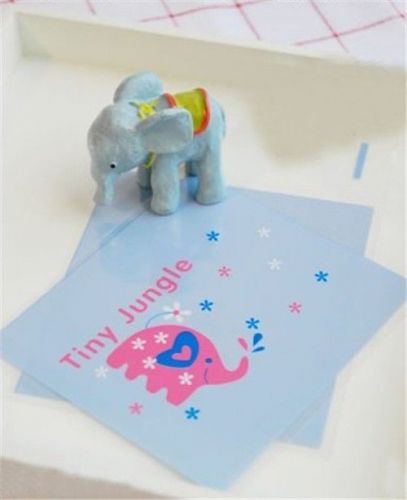 100Pcs Self Adhesive Resealable Plastic Baking Bags Packing Candy bag *Elephant