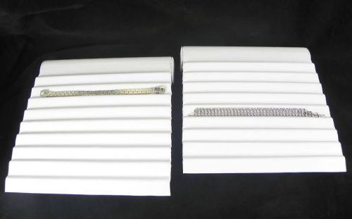 Two White  Bracelet Ramps Jewelry Display Stand
