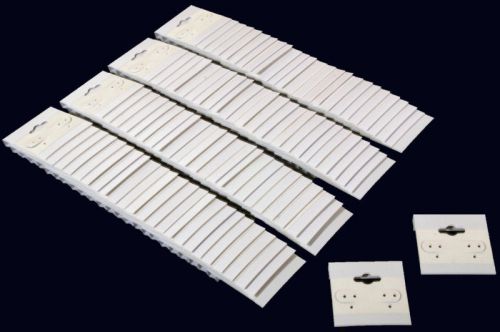 100 Plain White Earring Hanging Cards