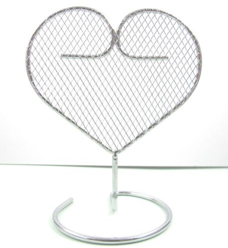 Heart Shape Earring Display Stainless Steel Hang min 10-12 pairs 10x7x12cm