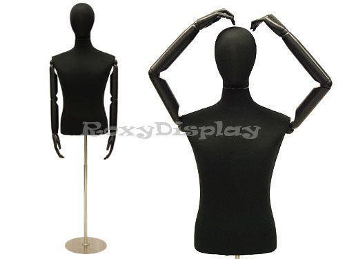 Male shirt hard foam dress form with arms and head #jf-33m02arm+bs-05 for sale
