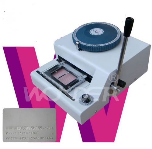 Manual embossing machine magnetic id pvc card embosser for sale