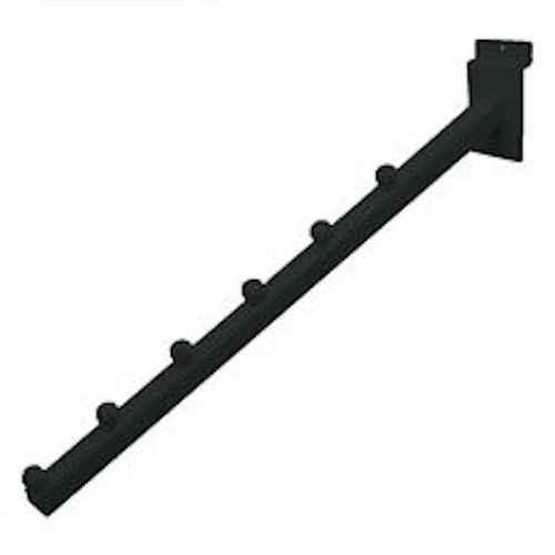 6 Ball Slatwall 3/4&#034; Square Tubing 16&#034; L Waterfall For Slat Panels - Black