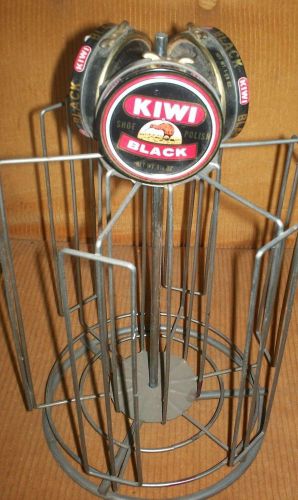 Vintage Kiwi Shoe Polish Metal Wire Store Counter Dispenser  Rack.