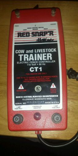 Red Snap&#039;r  CT1 Cow and Livestock Trainer Electric Fence Controller 110V 60 Hz