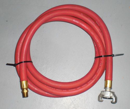 Parker industrial rubber 1/2&#034; x 10&#039; air hose whip with fittings, usa made for sale