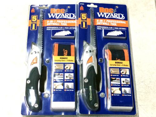 5 IN 1 UTILITY KNIFE PROFESSIONAL DRYWALL TOOL WITH CARRYING CASE  2 PACK
