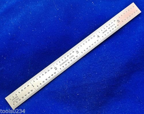 New general tools 6&#034; stainless steel precision ruler usa made #616 free shipping for sale