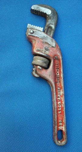 Old Vintage Tool, Plumbing, Ridgid E-6  Pipe Wrench, Angled Offset 6&#034; U.S.A.Tool