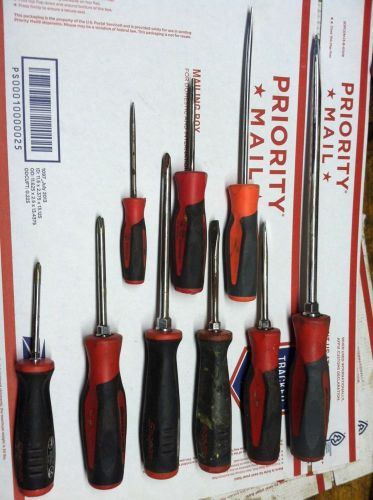 Snap On 9 Piece Screwdriver Punch Awl Set