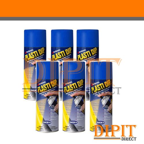 Performix plasti dip matte flex blue 6 pack rubber coating spray 11oz cans for sale