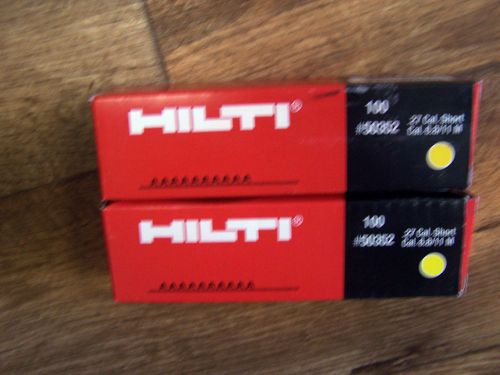 2 boxs of 100 Hilti .27 caliber Cartridges Yellow # 50352
