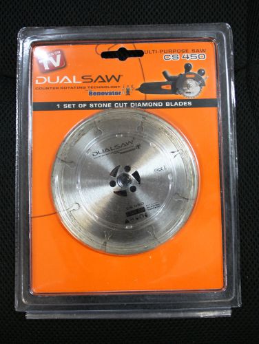 DUALSAW (Dual Saw) &#034;1 Set of Stone Cut Diamond Blades&#034; for CS450 (Brand New)