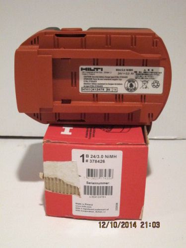 Hilti b24/24 volt 3.0 ah nimh battery, 2014-new in oem package-factory warranty! for sale