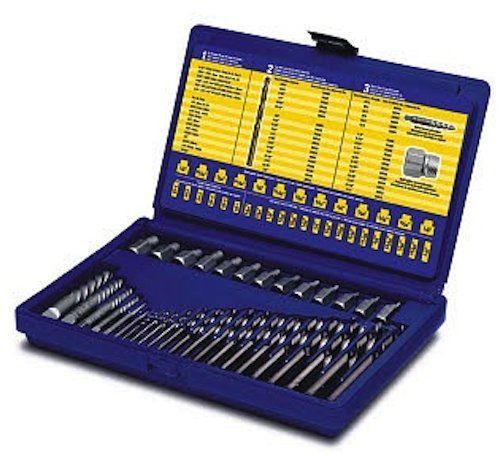Irwin industrial tools 11135 hanson screw extractor and drill bit set, 35-piece for sale