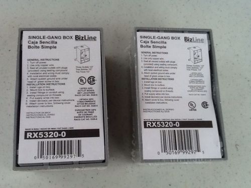 NEW BIZLINE SINGLE GANG BOX RX5320-0
