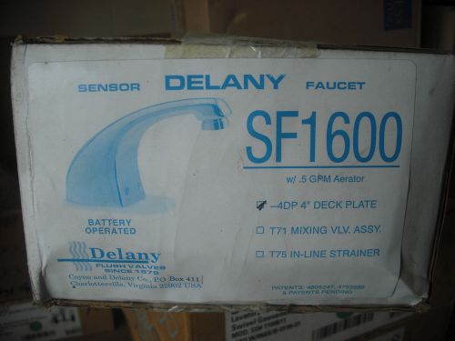Delany SF1600 Battery Operated Sensor Lavatory Sink Faucet w/ .5 GPM *NEW*