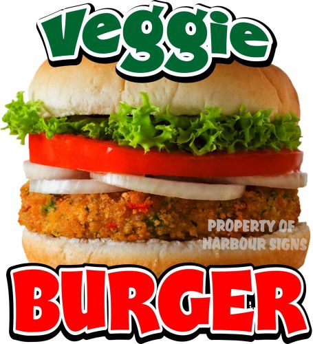 Veggie burger decal 14&#034; burgers restaurant concession food truck vinyl sticker for sale