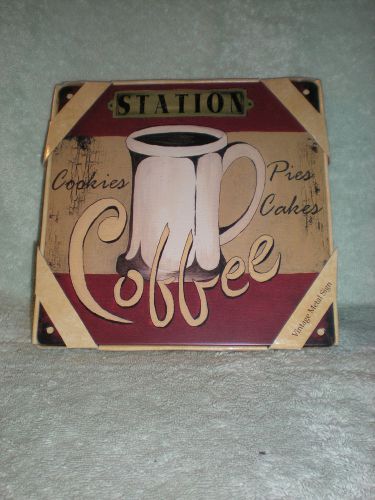 Vintage Metal Sign - Coffee Cookies Pies Cakes - New View - NIB - nostalgic