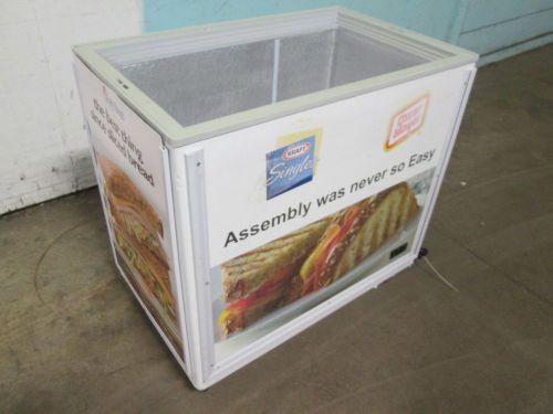 Heavy duty commercial merchandising chest cooler for oscar mayer/kraft products for sale