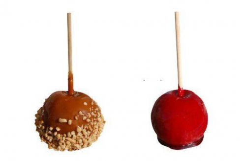 2 candy and caramel apple 5&#039;&#039;x13&#039;&#039; decals for concession trailer sign or banner for sale