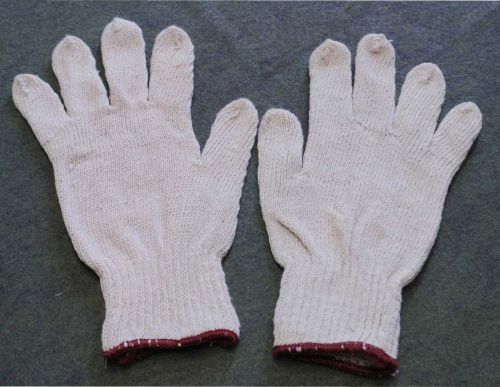 300 Pairs Cotton /Poly Work Working Gloves White Machine Knit, S, M, L, XL Sizes
