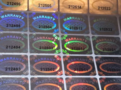 250 x Warranty Void Hologram Tamper proof Label 20mmx15mm Security Sticker Siver