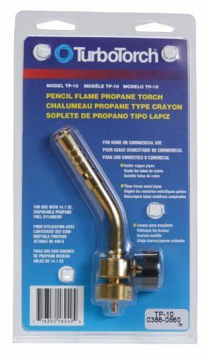 TURBO TP-10 ECONOMY 1/2 TO 1&#034; Propane Hand Torch Pencil Flame 0386-0860