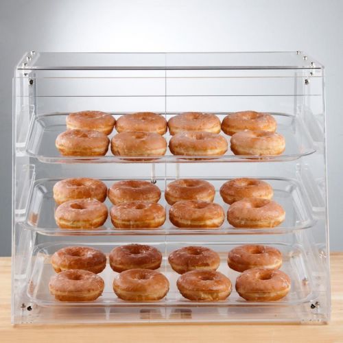 PASTRY SELF SERVE DISPLAY CASE 3 TRAYS BAKERY DELI CONVENIENCE STORE CANDY MOVIE