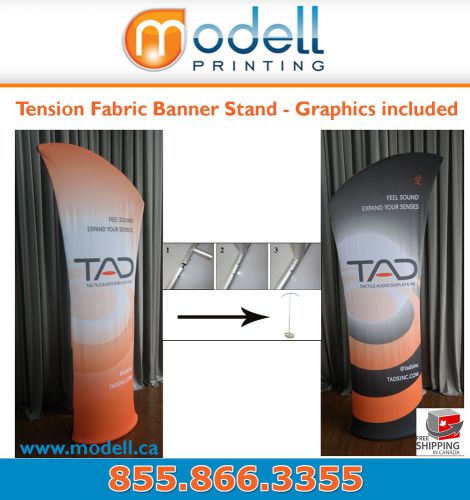 Trade Show Tower Tension Fabric Banner Stand Portable Displays with GRAPHICS