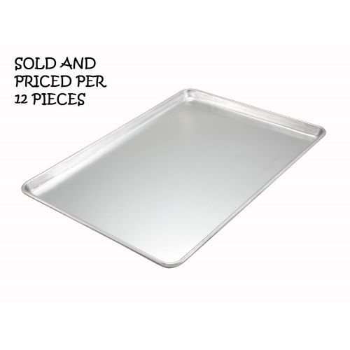 Baking sheet pans 18&#034;x26&#034; full size 16 gauge aluminum winco alxp-2618h,set of 12 for sale