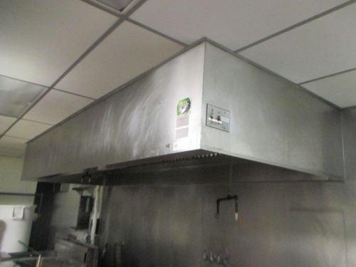 14ft 170x60x30 Stainless hood ansul sys exhaust and heated / tempered return air