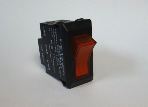 Power Rocker Switch - 2 pole Thermal Circuit Breaker with Indicator - Amber
