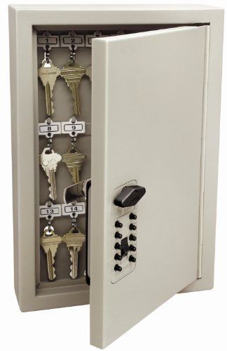 30 Key Lock Box Cabinet Keys Garage Safe Wall Hotel Storage Security Workshop