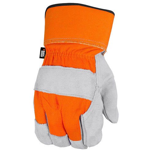 Black &amp; Decker BD520 Leather Palm Gloves General Utility Job Safety Tool Work