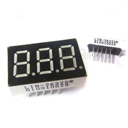 2x 0.36&#034; 7 Segment Red LED Display 3 Digit Common Anode