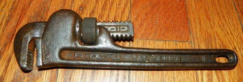 Vtg. ridgid 8&#034; pipe wrench  pat pending for sale