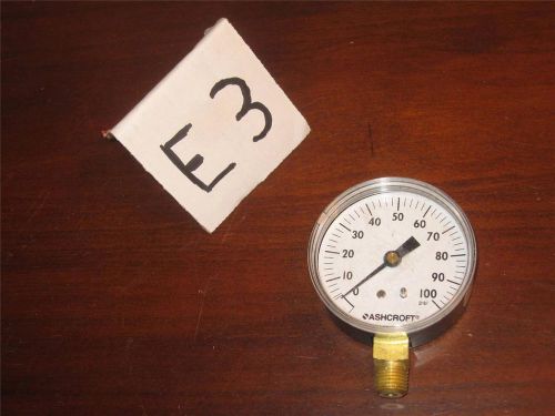New Ashcroft 1 1/2&#034; Dia Dial Style Pressure Gauge 0-100 PSI