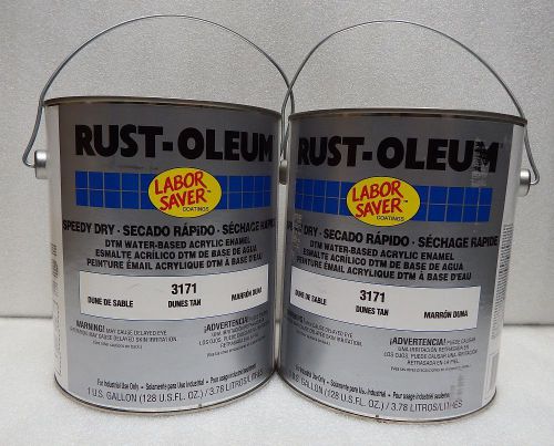 3100 Acrylic Enamel, Dunes Tan,  LOT OF 2  -1 Gallon ,model 3171402 Rust-Oleum