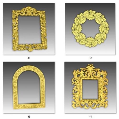 20 STL Models frames for mirrors or pictures For CNC